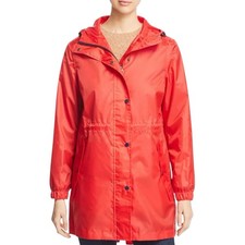 Joules Right as Rain Pink Hooded Rain Jacket Cinch Waist Womens Size 2 UK6