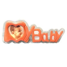 My Baby Pic Frame Peach 8.75"