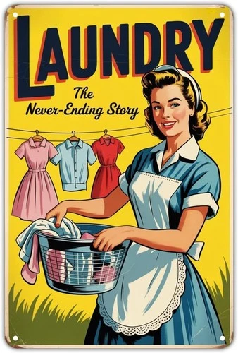 Laundry Room Tin Metal Signs Home Décor Vintage Laundry The NeverEnding Story Pr