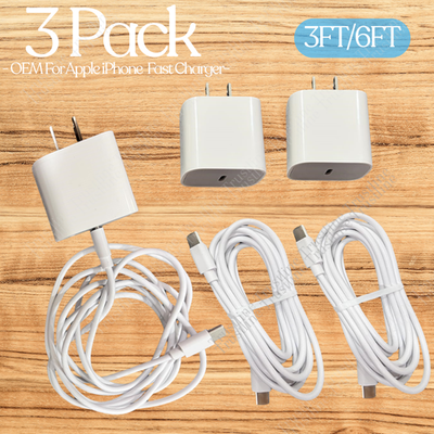 3X NEW For iPhone17 16 15 14 13 12 11 PD Type C Cord 20W USB C