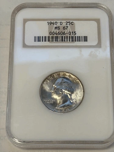 1940 d 25c Washington Quarter NGC MS 67