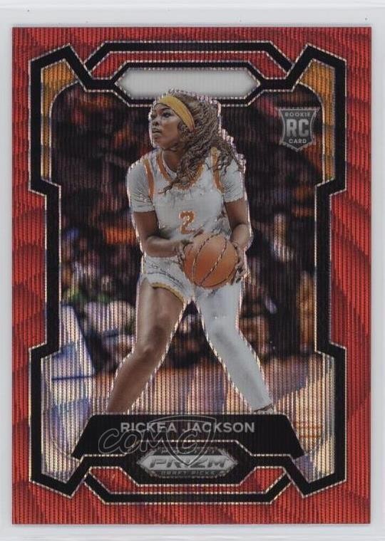 2024-25 Panini Prizm Draft Picks Red Wave Prizm Rickea Jackson #44 11ba