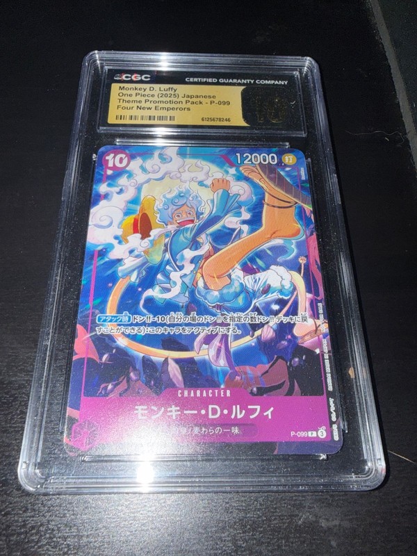 2025 ONE PIECE JAPANESE THEME PROMO PACK #P-099 MONKEY D. LUFFY CGC 10 PRISTINE