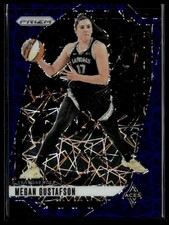 2024 Panini Prizm WNBA #78 Megan Gustafson Blue Velocity Prizms