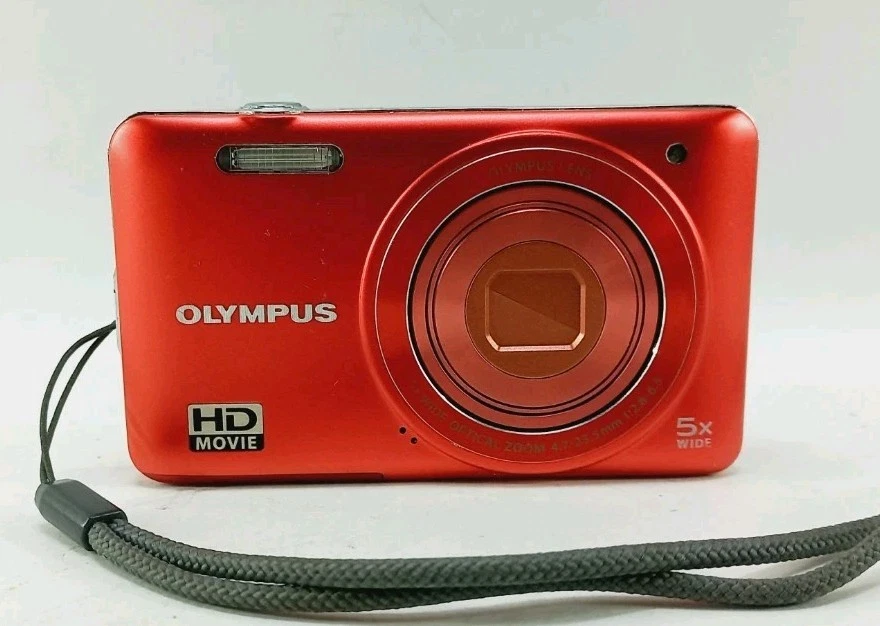 Olympus VG-160 14MP 5x Zoom Compact Digital Camera Red With Sleeve & 8gb Sd Card - Image 3 of 4