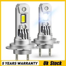 2PCS H7 LED Headlight Bulbs Kit High / Low Beam Super Bright White Lights 6500K