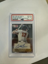 2021 Pro Set Metal Gold Mojo Colton Cowser 1991 Base Auto #PS1-CC3 PSA 8