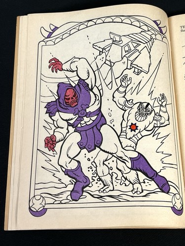 MASTERS OF THE UNIVERSE Coloring Book Vintage He-Man Skeletor MOTU 1983 Used - Picture 7 of 24