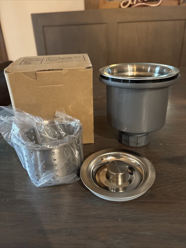 Kraus BST-1B Stainless Steel Basket Strainer WK Cup Shape With OFLE 120X120X124