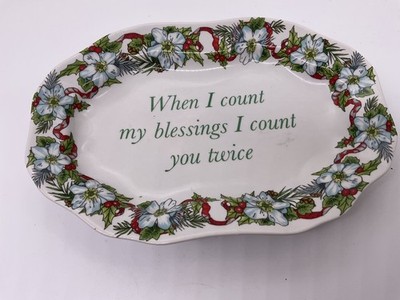 Spode - Schmuckschale ''When I Count My Blessings'' - Christmas Holiday Blessings 