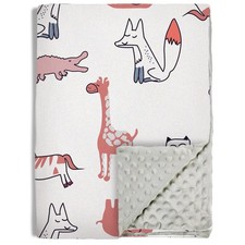 Baby Blanket for Girls with Dotted Backing - Premium Quality Super Soft Minky...