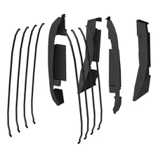 ARIES 3500255 Tube Door Hinge Covers for Ford Bronco 4-Door - 4-Piece Set