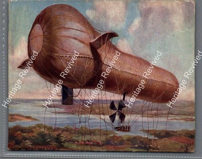 ANTIKES MOTORGETRIEBENES KRIEGSLUFTSCHIFF LUFTSCHIFF DES ERSTEN WELTKRIEGS RAPHAEL TUCK SONS POSTKARTE