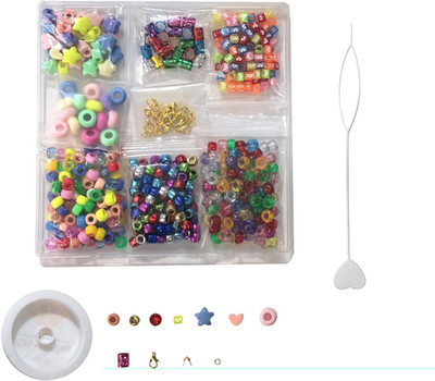 Glitter Pony Beads Kit Star Heart Candy Gummy Kawaii Aesthetic Cute Beads Forbra
