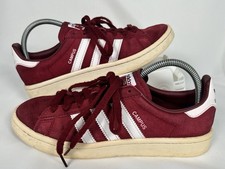 Adidas Campus Trainers UK 6 BZ0087 Dark Red Suede Lace Up Sneakers