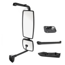 CPOWACE Door Mirror with Arm Black Fit for International right side, black