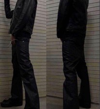 USED GOAR ARCHIVE STRAPPED FLARE OIL PANTS GOOD