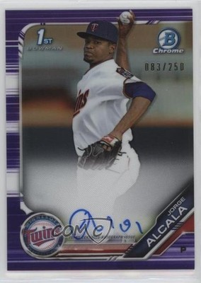 2019 Bowman Chrome Prospects Purple Refractor 83/250 Jorge Alcala Auto 0vt8