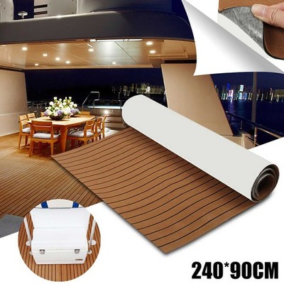 Teak EVA Schaum Deck Teppich Bodenbelag Matte Bootsdeck Boot Kajak 240x60/90cm