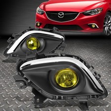 For 14-16 Mazda 6 Amber Lens Bumper Fog Light Replacement Lamps Wbezelswitch
