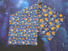 Handmade Quilted Table Runner Halloween Pumpkins S N O O P Y Moons celestial