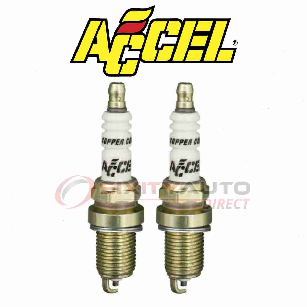 2 pc ACCEL Spark Plug for 1986-1987 Buick Regal 5.0L V8 - Ignition Secondary cr