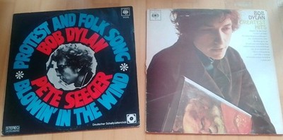 Bob Dylan -2LPs/Vinyl-Protest & Folk Songs & Greatest Hits- German &UK Pressing