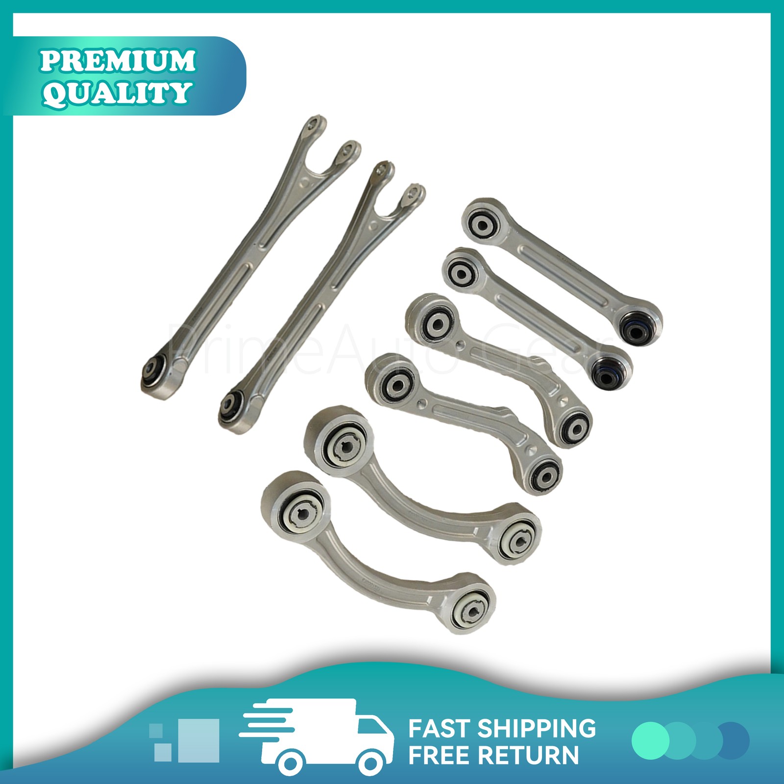 8PCS For Maserati Ghibli Quattroporte 14-16 Rear Suspension Control Arm Set