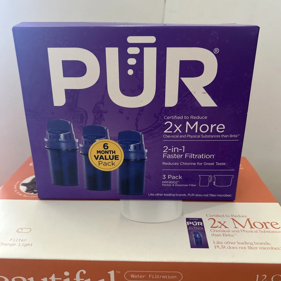 Beautiful by PUR 12 Cup Water Filtration Pitcher with Filter White Brand New - Image 2 of 4