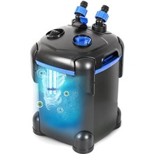 172GPH Canister Filter, Ultra-Quiet External Aquarium Filter with Free Media ...
