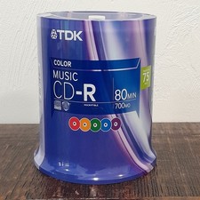 TDK CD-R 80 Min 700MB 75 Pack Color Music Recordable Blank Discs New Sealed