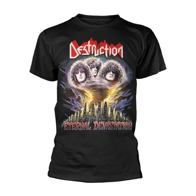 DESTRUCTION - ETERNAL DEVASTATION BLACK T-Shirt, Front & Back Print Small