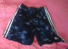 Adidas Youth L 14/16 Basketball Shorts 2-Pock Elastic Drawstring 24x7.5 EUC