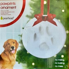 Pearhead Pawprints Christmas Ornament Kit Dog Cat Keepsake New Box