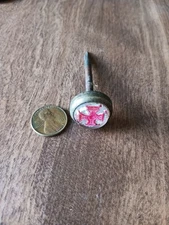 Antique Victorian Threaded Picture Frame Nail Cross