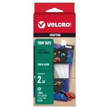 VELCRO(R) Brand Thin Fasteners Tape 3/4"X5' Clear