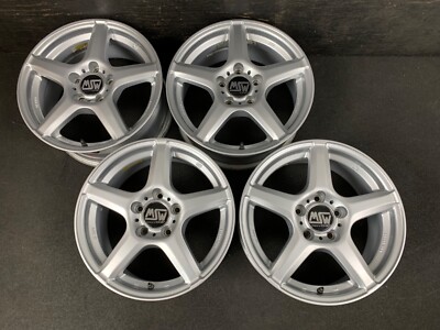 4) 16x7 5x112 ET48 57.06HB MSW by OZ SF82 Wheels Rims + Caps