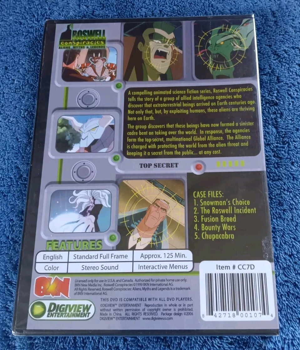 (未使用･未開封品)Roswell Conspiracies [DVD] Roswell Conspiracies DVD animated Movie aliens myths legends