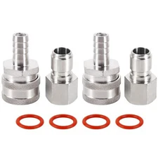 Quick Disconnect Set 304 Stainless Steel 1/2 FPT Male Thread Disconnect 1/2''...