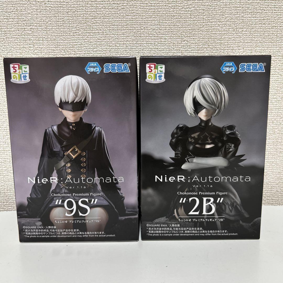 SEGA NieR:Automata Ver1.1a Chokonose Premium Figure 2B 9S SEGA NieR:Automata Ver1.1a Chokonose Premium Figure 2B 9S