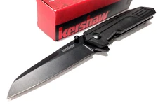 KERSHAW KS1367 Black Fiber Spring Open Assisted Tactical Folding Pocket Knife