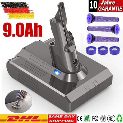 9000mAh Für Dyson V7 Akku Animal SV11 Motorhead V7 Absolute Staubsauger/ Filter