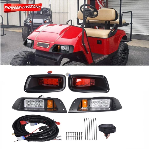 For Ezgo Txt Golf Cart Led Headlight & Taillight Kit 1996-2013 Gas And Electric