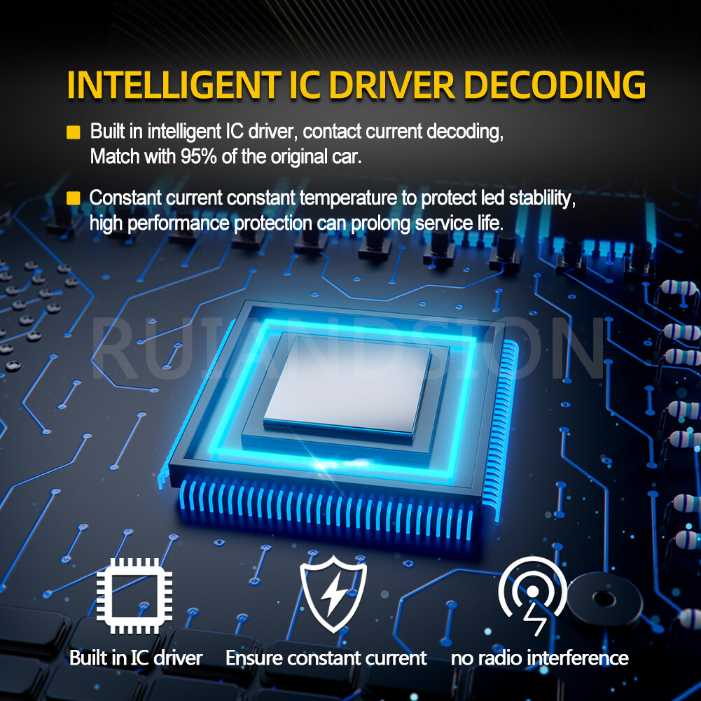 Ruiandsion 1156 BA15S LED White Lamp For Turn Signal Tail Light Bulb 6