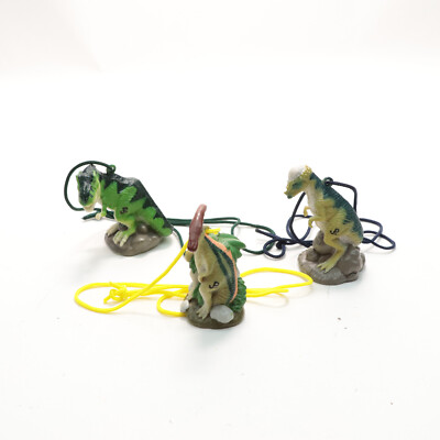 Vintage Jurassic Park 3 Figure Necklace Set 1997 Amblin Equity Toys