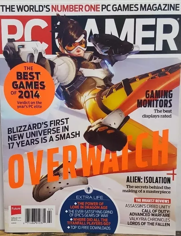 PC Gamer February 2015 Overwatch The Best Games of 2014 FREE SHIPPING CB