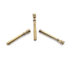 6x Nestelspitze mit gekrontem Kopf Messing Nesteln Nestelspitzen Mittelalter