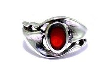 Carnelian Sterling Silver Handmade Ring Sizes 4.75 to 8 YOU SELECT SIZE PSR350