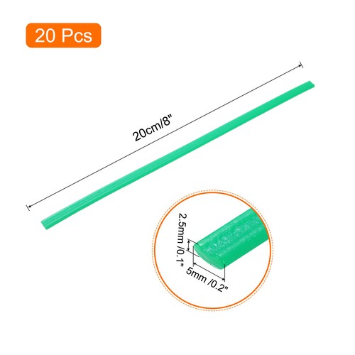 20pcs 8 Inch Plastic Welding Rods PE Welding Strips for Plastic Welder Green - Picture 2 of 5