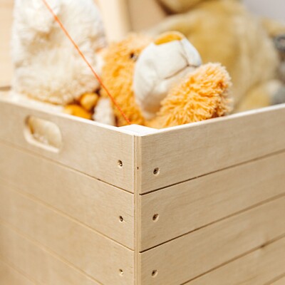 Grande Boîte De Rangement En Bois Ancienne – 29x22x9 Cm
